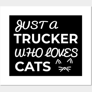 trucker cat Posters and Art